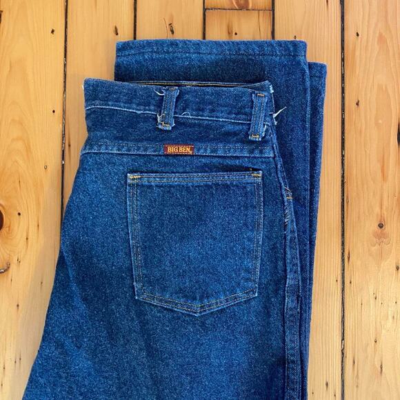 Vintage 1990s Big Ben Workwear Denim Jeans Work 36x29 - Picture 2 of 5